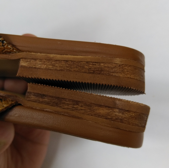 KAANAS Women's Milan Loafer Mules In Honey Snake US 9 - Picture 9 of 11